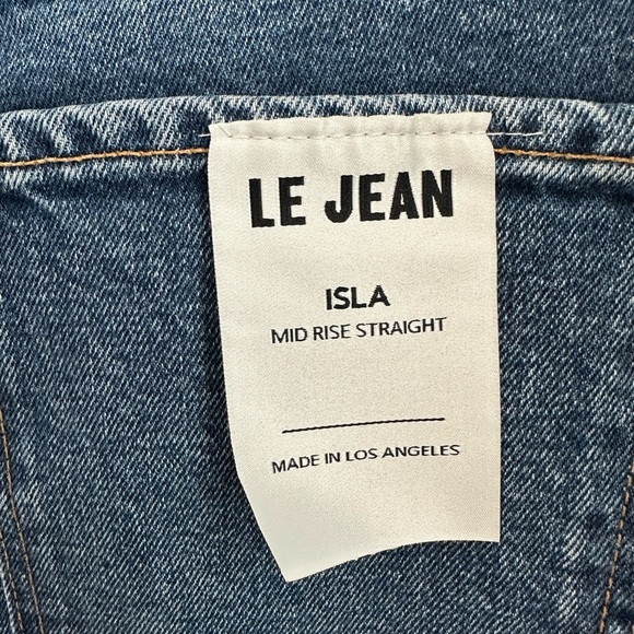NWT LE JEAN Isla Mid Rise Straight Leg Jean - Picture 7 of 9